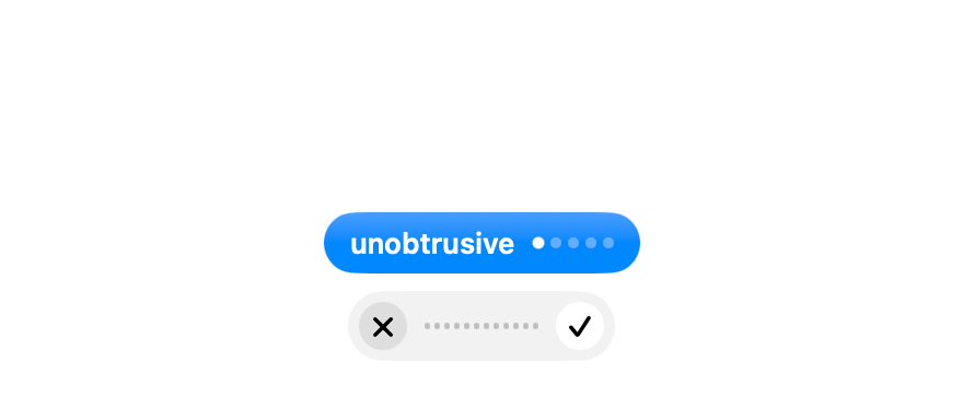 The word “unobtrusive” marked remembered, one of five reviews done